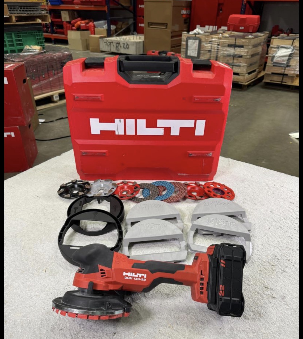 Hilti DGH130 grinder kit for subfloor prep — Orleans Flooring Co.